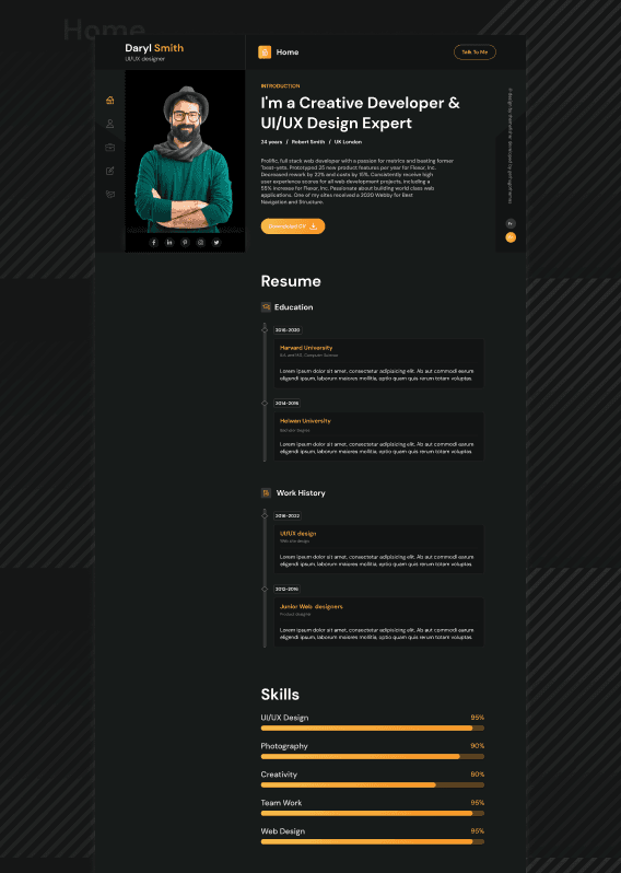 Functional portfollio Website